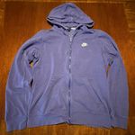 Nike  Sportswear Club Fleece Full Zip Hoodie Women's Medium M Purple Small Swoosh Photo 0