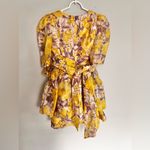 Zimmermann  High Tide Peplum Mini Dress Yellow Floral Size 1 Photo 6