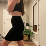 Vintage 80s Black Velour Mini Skirt 🖤 Size 8 Photo 1