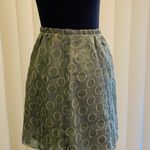 J.Crew green polka dot silk mini skirt. Photo 2