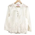 Lilly Pulitzer Lightweight Cotton Embroidery Blouse in Off White size Xsmall Photo 3