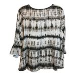 Bryn Walker  Blouse Women's Size Small Linen Tie Dye oversized Black White Photo 2