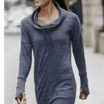 Athleta Sport It Cowl Neck Charcoal Activewear Sweatshirt Dress ~ Women's SMALL Photo 1
