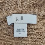 J. Jill Peach and Green Oversized Striped Hoodie Pullover Size XL Photo 4