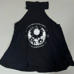 Black White Daisy Floral Graphic Halter Turtleneck Tank Top Shirt Blouse Size M 🖤 Size M Photo 0