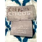 Chico's  Button Back Slub Tee Blouse Soft Cotton Blend  Scoop Neck Elbow Sleeve 1 Photo 2