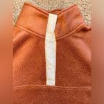 Telluride Clothing Company Fleece Popover Sweater Snap Large Orange Photo 4