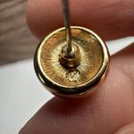 Swavorski Lot Of 2 Swarovski Crystal Clear Gold Tone Stud Pierced Earrings (Swan Marked) Photo 8