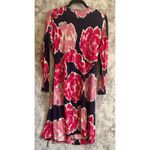 Lilly Pulitzer Augusta Floral Faux Wrap Dress Pink Blue Long Sleeve Photo 2