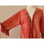 American Rag Cardigan Women Medium Cie Boho Kimono Open Front Fringe Tie Dye Size undefined Photo 6
