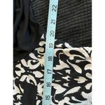 Elie McCarthy Black/Cream Paisley 3/4 Sleeve Faux Buttons‎ Scoop Neck Size L Black Size L Photo 5