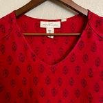 H&M Red Boho Paisley Print Top Photo 2