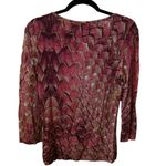Just Cavalli  Pink Godet Feather Pattern Long Sleeve Size Small Blouse. Photo 2