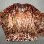 Cato Sheer Overlay Tank Top Women's 14/16W Pale Dogwood Bedazzled Tunic New Photo 0