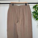 Madewell Straight Cargo Pants in Softdrape Tencel Light Umber size L Large NL207 Photo 5
