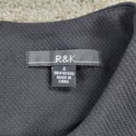 R&K Dress Womens 4 White Black Red Color Block Stripes Short Cap Sleeve Office Photo 1