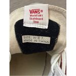 Vans ‎ Sk8 Custom Mid 2-Tone Checker Red and White Women's Size 7 High Top Photo 4