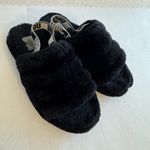 UGG  Black Fluff Yeah Slide Sling Back Slipper Women’s 5 Casual Comfort Photo 1