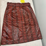 Urban Outfitters NWT Red Black Snakeskin Skirt XS Button Front Photo 7