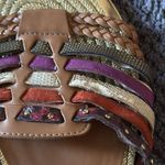 ALDO Gold Multicolor Woven Slip-On Flat Sandals Size 7 Photo 9
