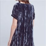 Anthropologie | Floreat Crinkled Velvet Navy Mini Dress XS Photo 1