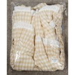 MABLE Gingham Plaid Checkered PeasantRuffle Sleeve Dress Womans Medium White Photo 8