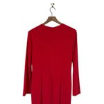 Mac Duggal  Long Sleeve Keyhole Draped Gown Red Sz 10 NWT Formal Maxi Dress 55708 Photo 8