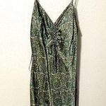 ZARA Green Paisley Slip Mini Dress Photo 0