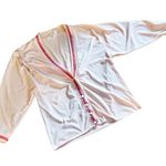 Vintage 80’s 90’s Lightweight Pink Cardigan Stefano World Wide Size L Photo 7