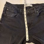 ZARA Size 8 Black Straight Wide Leg Women's Denim Jeans Frayed Hem Bootcut Photo 11