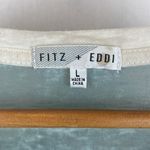 Fitz + Eddi  Blue & Ivory Long Sleeve Tee T Shirt L Photo 5
