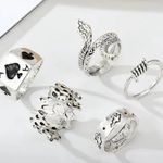 Silver Snake, Ghost Ring 5pcs Set Nwt Photo 0
