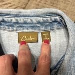 Caslon  Denim Jacket Women's Petite Casual Button Front Faded Medium Washed Sz S Photo 4