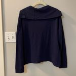Bobi NWT  Los Angeles soft boxy cropped sweatshirt w/ sailor collar. Navy. Small Photo 3