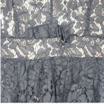 Metisu Black Lace Overlay Sheath Dress with Ruffle & Bow Women’s Size Small Photo 5