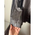 Denim & Co  Womens Medium Brown Leather Blazer Jacket Single Button Lined Photo 7