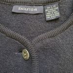 VTG Boiled Wool Cardigan Sweater Women's Size Large Eagle's Eye Button Jacket Blue Photo 3