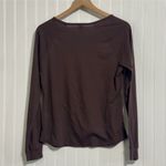 Fox Racing  Womens Long Sleeve Top Medium Dark Brown Orange Logo Graphic Moto Tee Photo 2