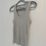 ZARA  Silver Metallic Knit Tank Photo 3