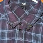 Paige Navy and Teal Plaid Men's Shirt Photo 2