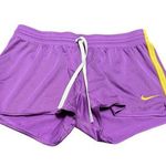 Nike  Dri-Fit Purple Yellow Racerstripe Drawstring Athletic Activewear Small Photo 0