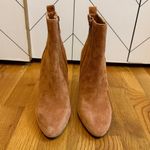 Vince Camuto Womens 8 VC Envernia Brown Suede Leather Chunky Round Toe Booties Photo 1