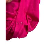 EXPRESS  Fuchsia Pink Pleated Thong Bodysuit Size S Photo 3
