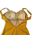 Bather Body Ld Yellow Textured Geo Print One Piece Swimsuit Maillot Size 12 VTG Photo 5