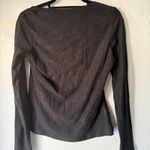 Arianne Y2k Black Lace Neckline Long Sleeve Textured Top Fairy Grunge Small Photo 7