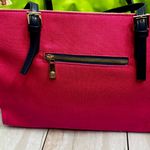 Spartina 449  Pink Linen Tote Gold Palm Embroidery Resortwear Tropical Vacation Photo 8