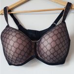 Soma  Chic Black and Tan Patterned Bra Photo 0