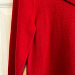 Talbots Donegal Cowl Neck Red Sweater Dress Button Detail Holiday Festive Photo 5