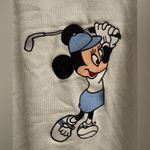 Disney Vintage La Mode Size Medium Walt Minnie Golf Appliqué Knit Cotton Sweater Photo 2