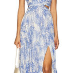 ASTR Blue Floral Maxi Dress frittrilaria New Photo 0